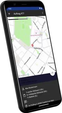 Mobile Auftragsansicht